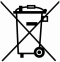 Pictogramme de la poubelle barrée